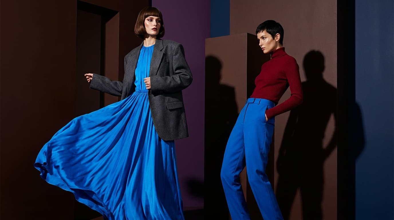 Con qué combina el azul eléctrico: tabla de colores y looks