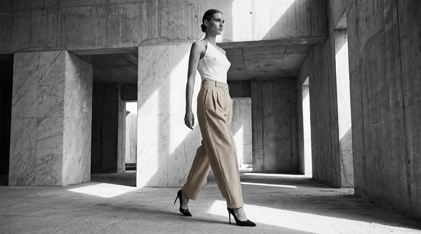 Cómo combinar un pantalón de pinzas: arriba, zapato y color